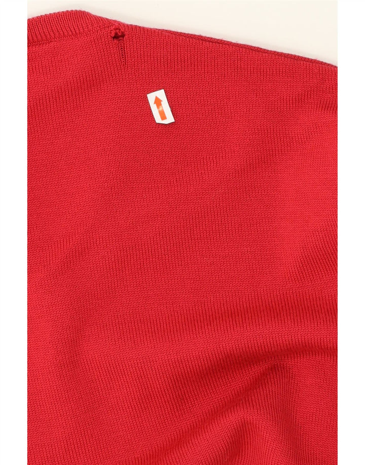 LACOSTE Mens V-Neck Jumper Sweater Size 4 Medium Red Wool Vintage Lacoste and Second-Hand Lacoste from Messina Hembry 