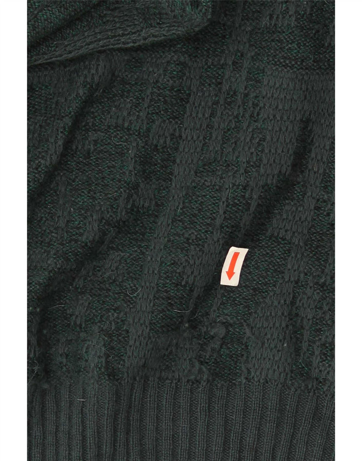 Ανδρικό πουλόβερ Maselli Regular Fit Crew Neck Jumper Μεγάλο πράσινο γεωμετρικό