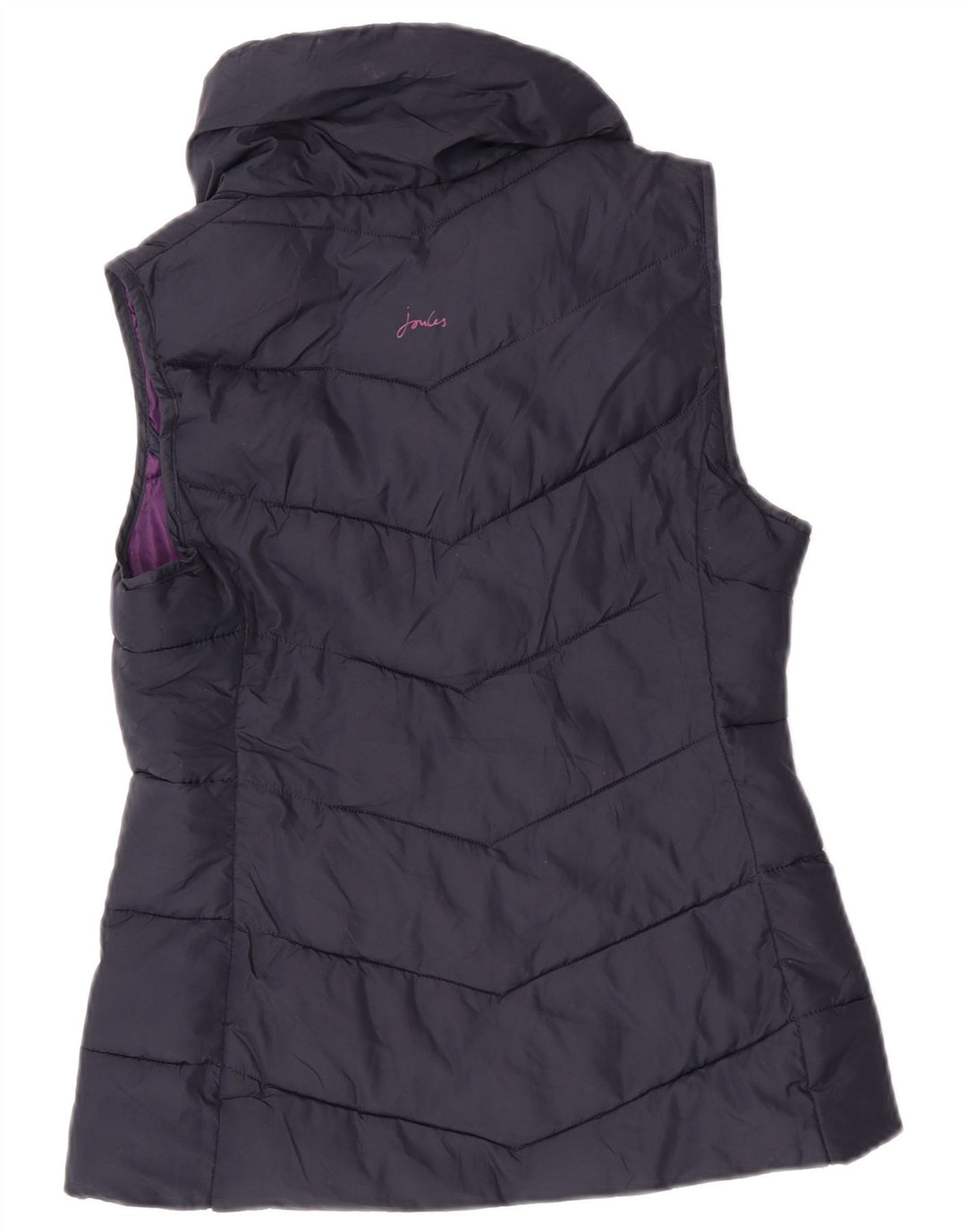 Joules Γυναικείο padded Gilet UK 10 Small Navy Blue Polyester