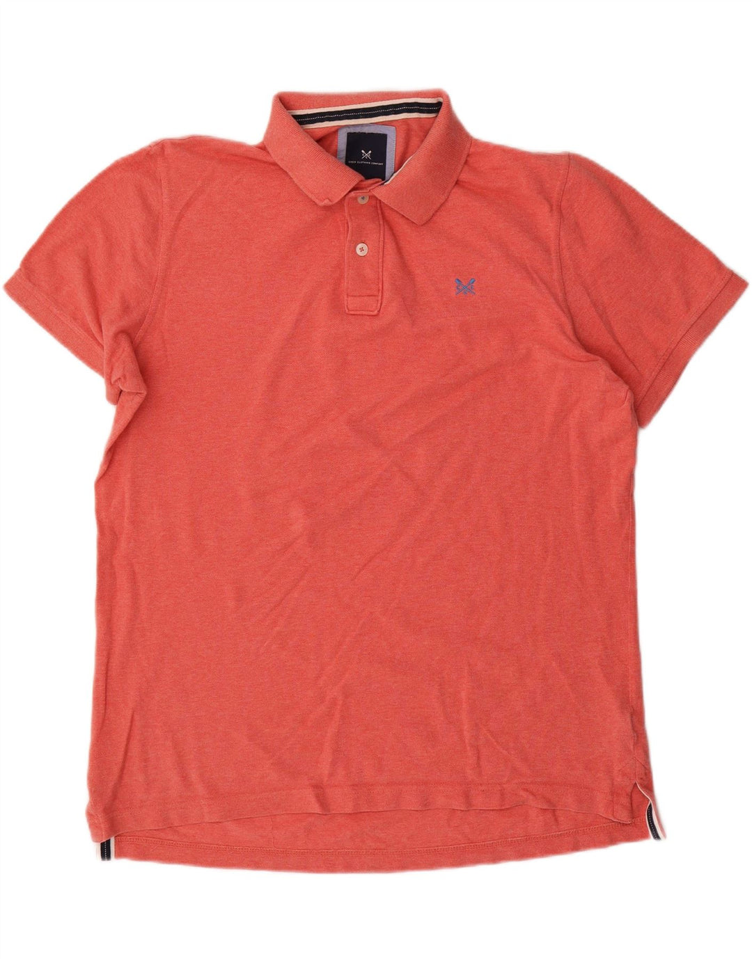 CREW CLOTHING Ανδρικό πουκάμισο polo μεγάλο πορτοκαλί βαμβακερό