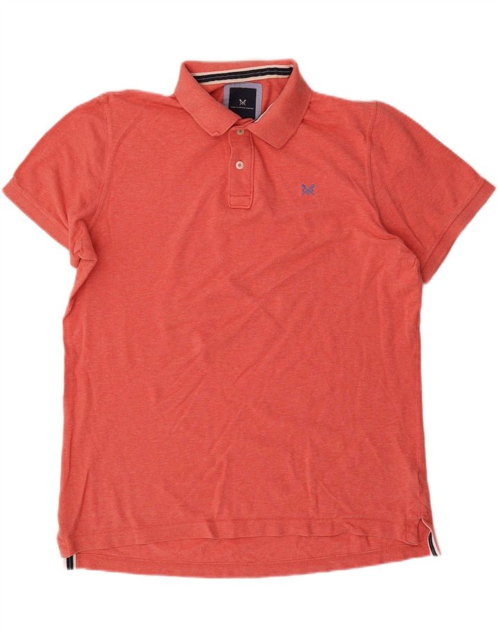 CREW CLOTHING Ανδρικό πουκάμισο polo μεγάλο πορτοκαλί βαμβακερό