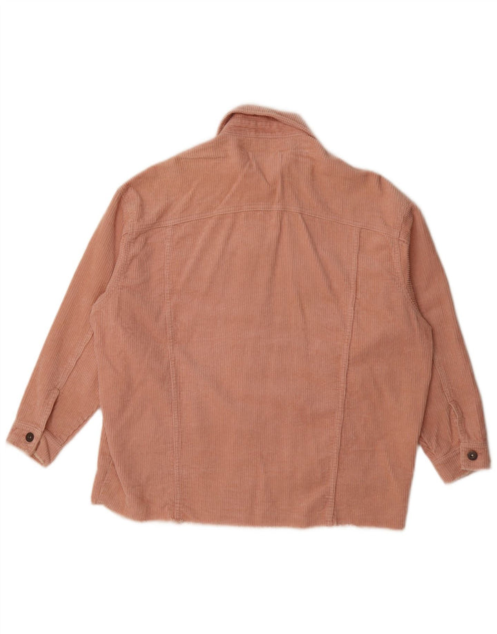 Zara Γυναικείο Κοτλέ Μπουφάν UK 10 Small Pink Βαμβακερό