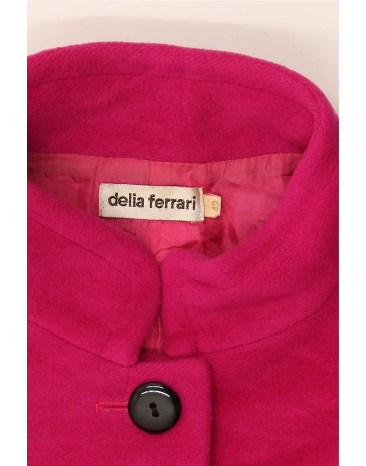 DELIA FERRARI Womens Overcoat IT 43 Medium Pink Vintage Delia Ferrari and Second-Hand Delia Ferrari from Messina Hembry 