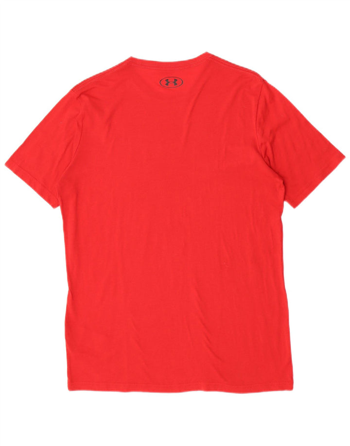 Ανδρικό γραφικό μπλουζάκι Under Armour Top Μεσαίο κόκκινο βαμβακερό