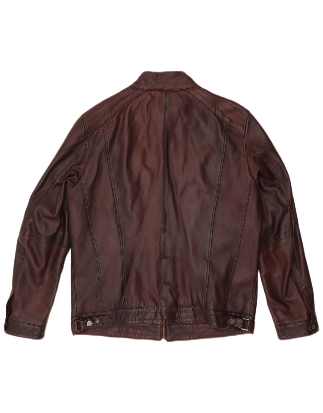Derimod Expo Γυναικείο Biker Jacket UK 14 Μεγάλο Δέρμα Βουργουνδίας