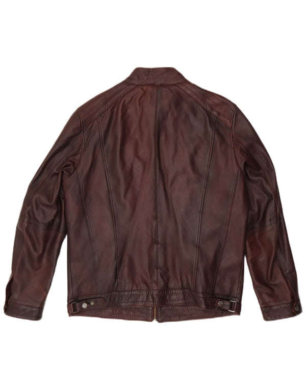 Derimod Expo Γυναικείο Biker Jacket UK 14 Μεγάλο Δέρμα Βουργουνδίας