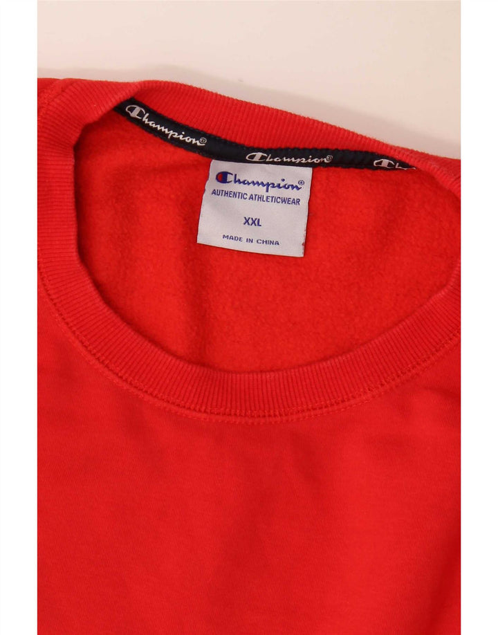 Champion Γραφικό Ανδρικό Φούτερ Jumper 2XL Κόκκινο βαμβακερό