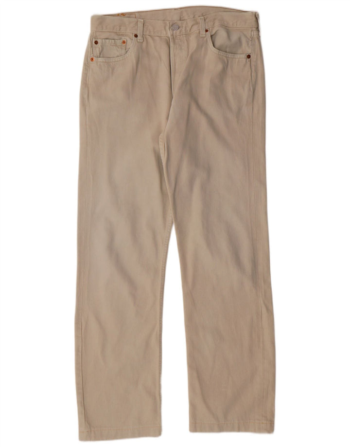 LEVI'S Ανδρικό τζιν 501 ίσιο W36 L31 Μπεζ βαμβακερό