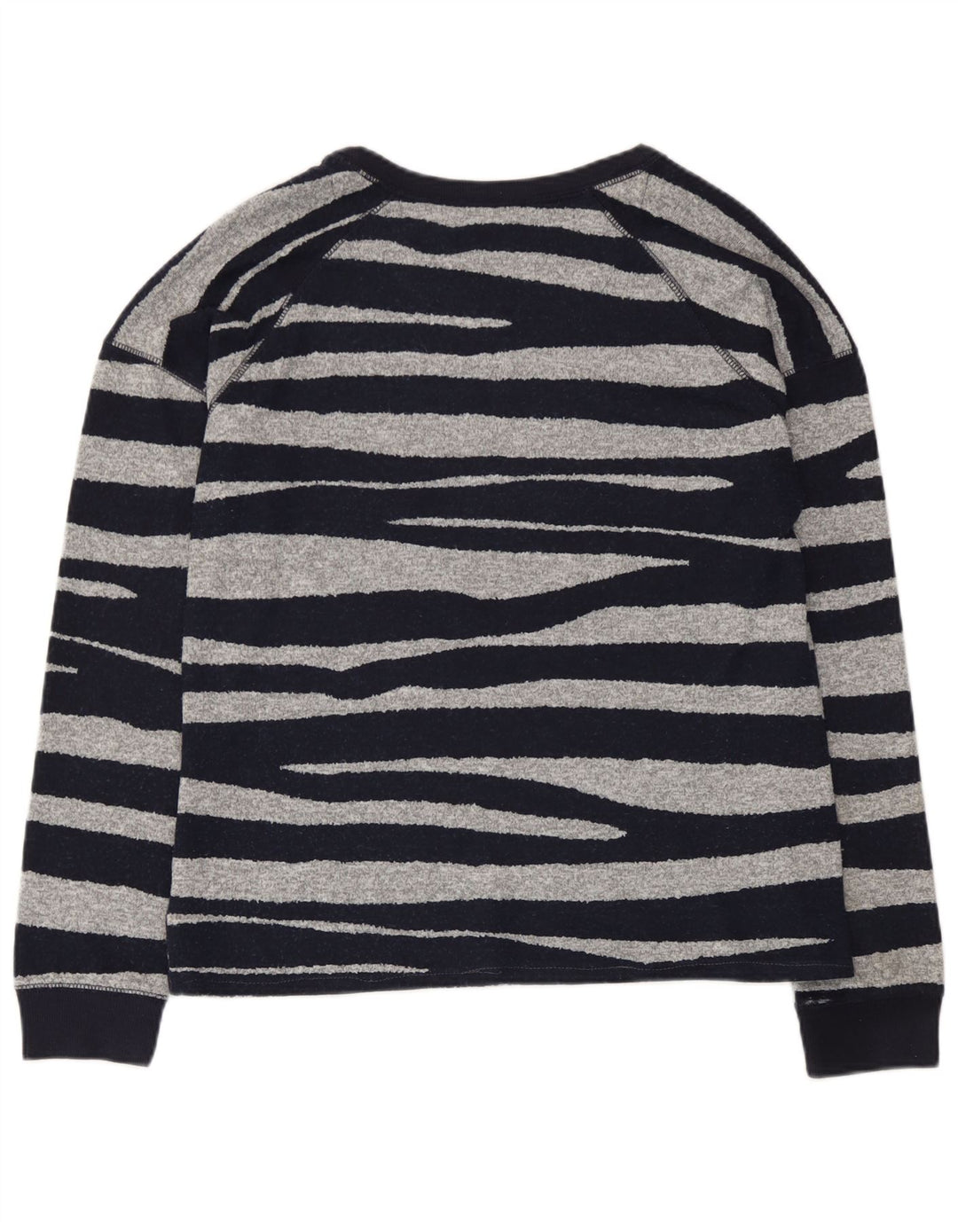 Marks & Spencer Γυναικεία μπλούζα μακρυμάνικη UK 12 Medium Navy Blue ριγέ