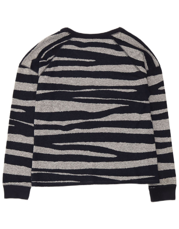 Marks & Spencer Γυναικεία μπλούζα μακρυμάνικη UK 12 Medium Navy Blue ριγέ