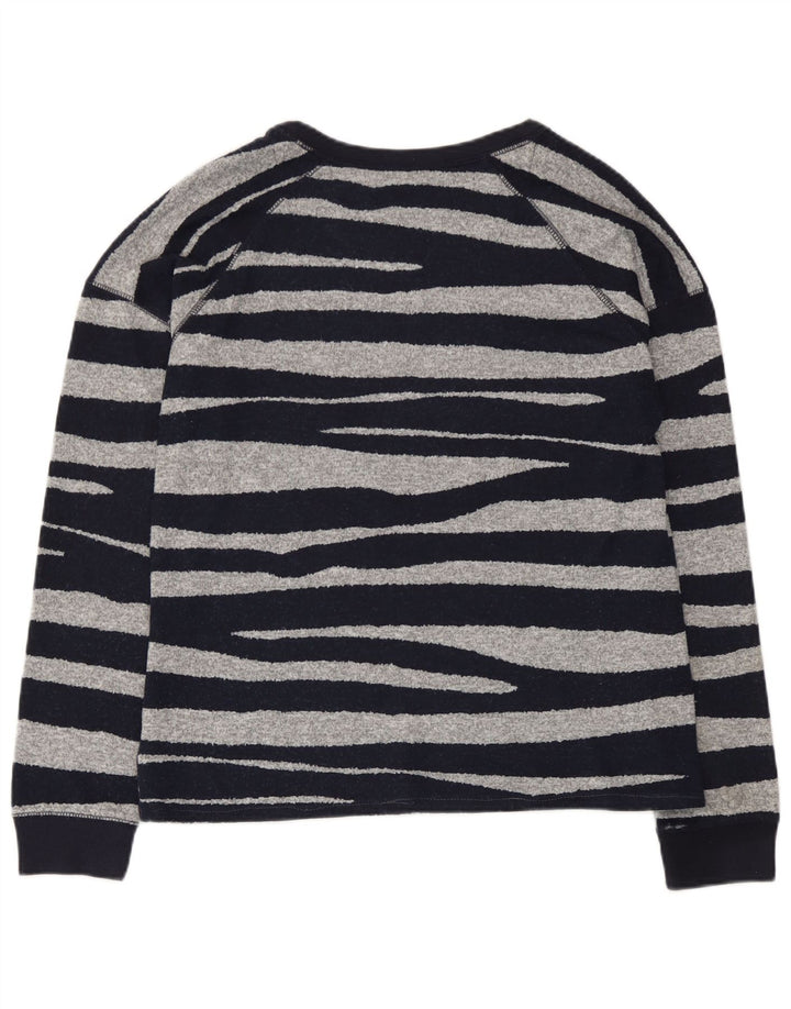 Marks & Spencer Γυναικεία μπλούζα μακρυμάνικη UK 12 Medium Navy Blue ριγέ