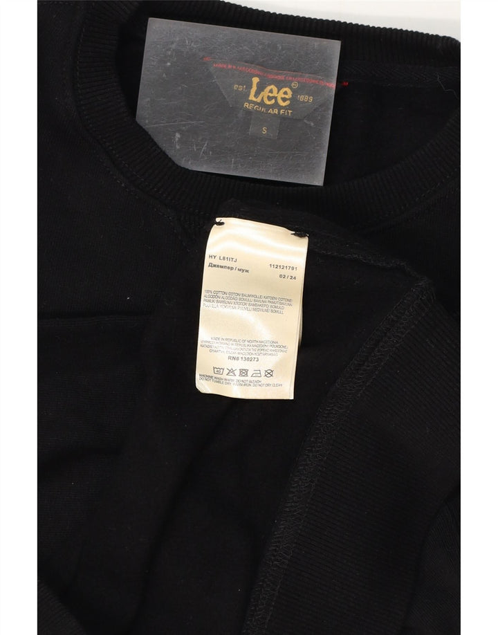 Ανδρικό φούτερ LEE Regular Fit Jumper Μικρό μαύρο βαμβακερό
