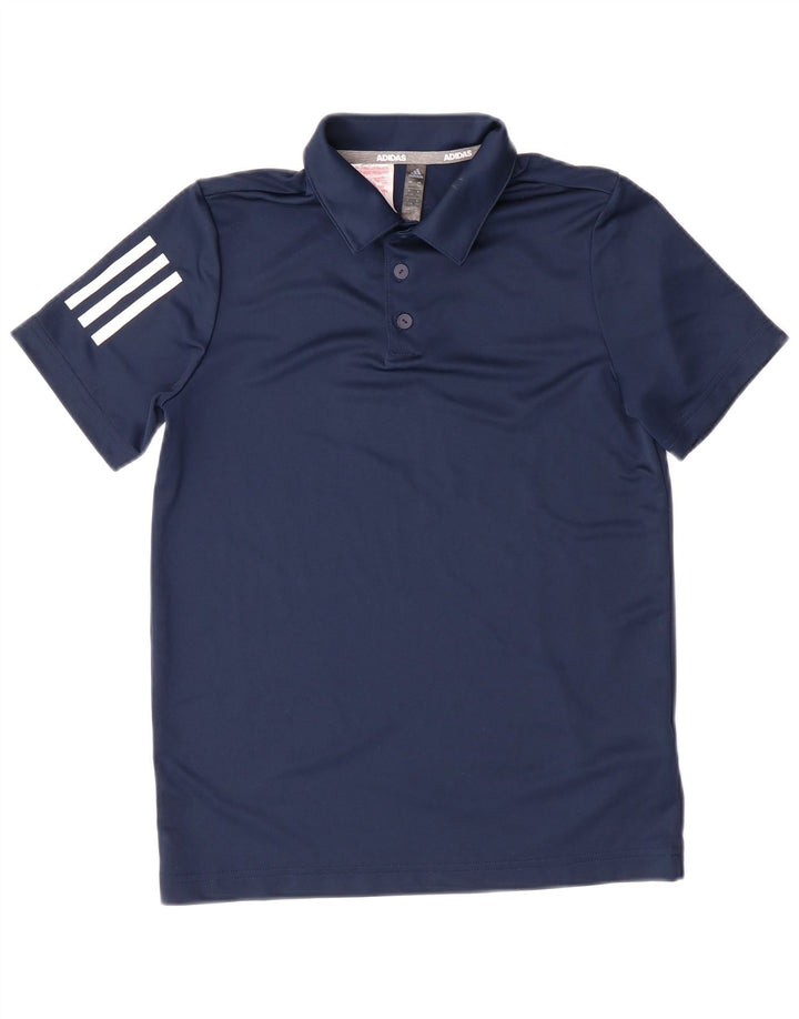 Πουκάμισο πόλο αγοριών ADIDAS 11-12 ετών Navy Blue Polyester