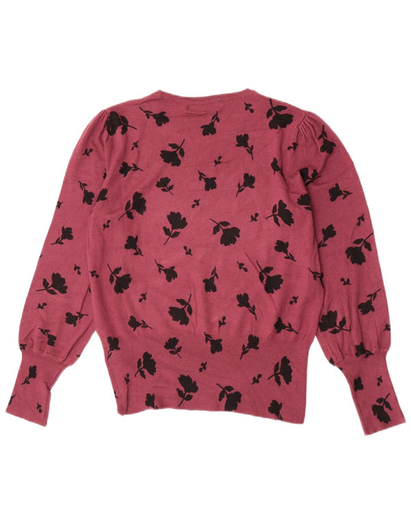 Marks & Spencer Γυναικείο πουλόβερ με λαιμόκαυστο UK 12 Medium Burgundy