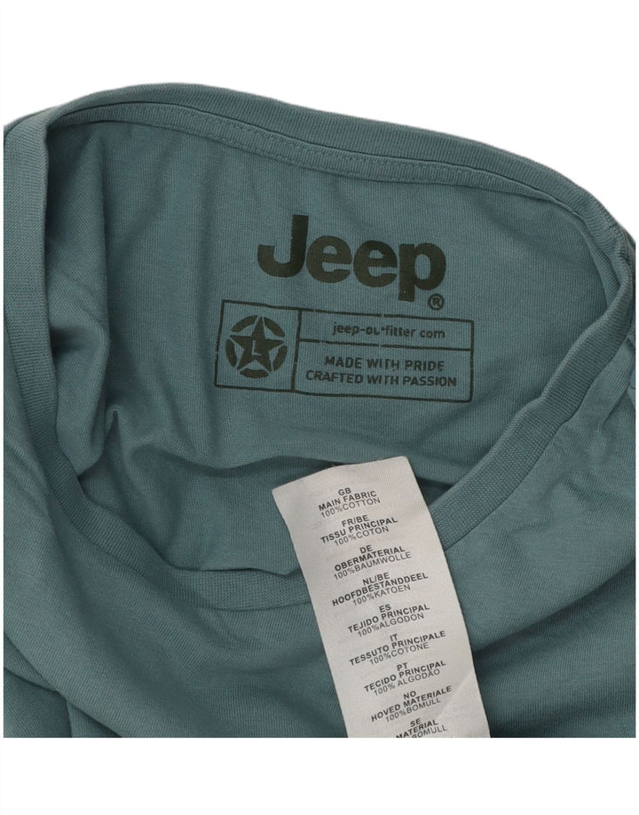 Ανδρικό T-Shirt Jeep Graphic Top Large Blue βαμβακερό