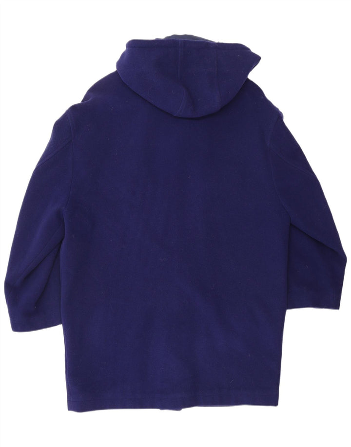 VERSACE Ανδρικό παλτό Duffle με κουκούλα UK 38 Medium Blue Wool Designer