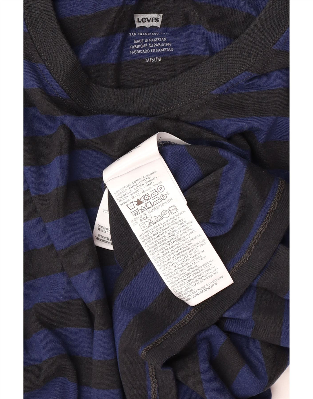 Γυναικείο Levi's Oversized μακρυμάνικο UK 14 Medium Navy Blue ριγέ