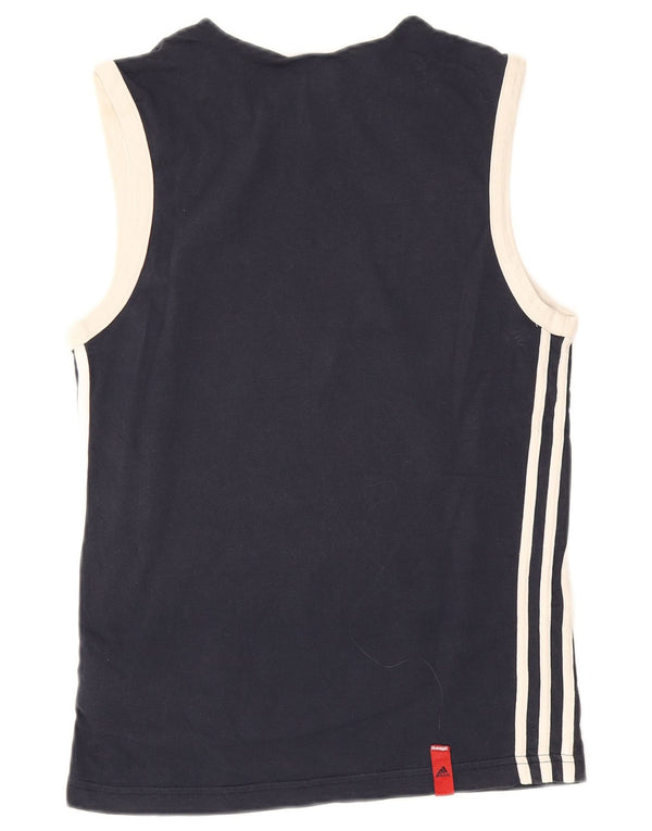 Adidas ανδρικό γιλέκο τοπ UK 34/36 Small Navy Blue βαμβακερό