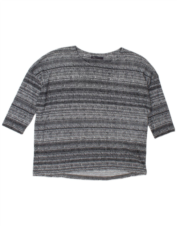 Marks & Spencer Γυναικεία υπερμεγέθη 3/4 μανίκια UK 18 XL γκρι ριγέ