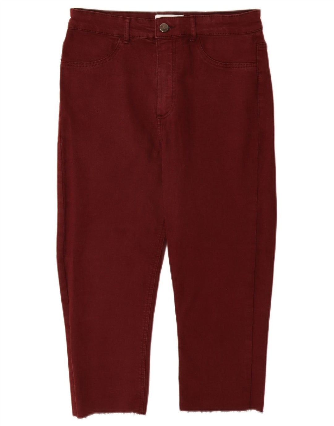 Zara Γυναικείο Τζιν Capri EU 40 Medium W30 L18 Βουργουνδίας