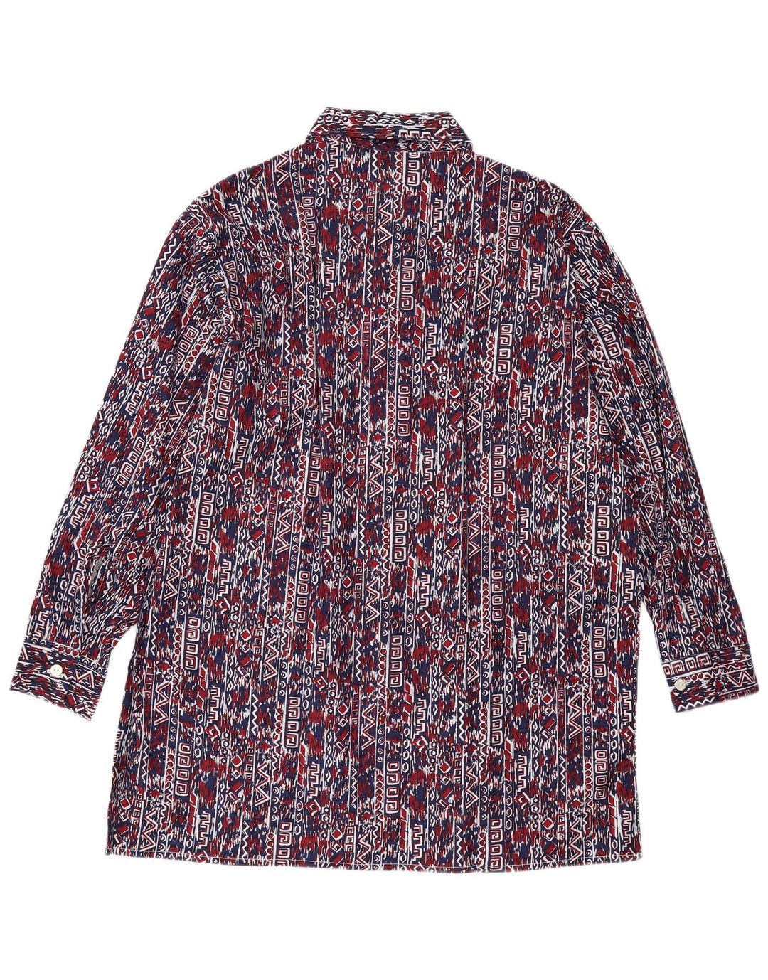 Ανδρικό πουκάμισο VINTAGE Μέγεθος 41 Large Navy Blue γεωμετρικό