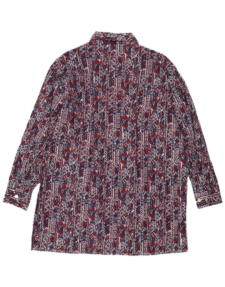 Ανδρικό πουκάμισο VINTAGE Μέγεθος 41 Large Navy Blue γεωμετρικό