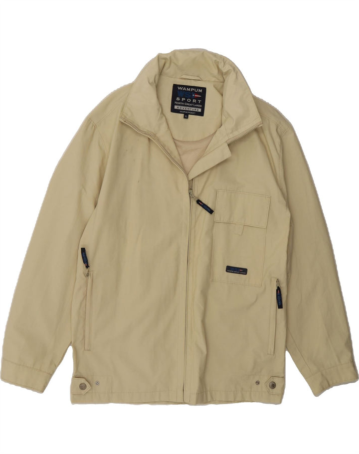 WAMPUM Mens Hooded Utility Jacket UK 42 XL Beige Vintage Wampum and Second-Hand Wampum from Messina Hembry 