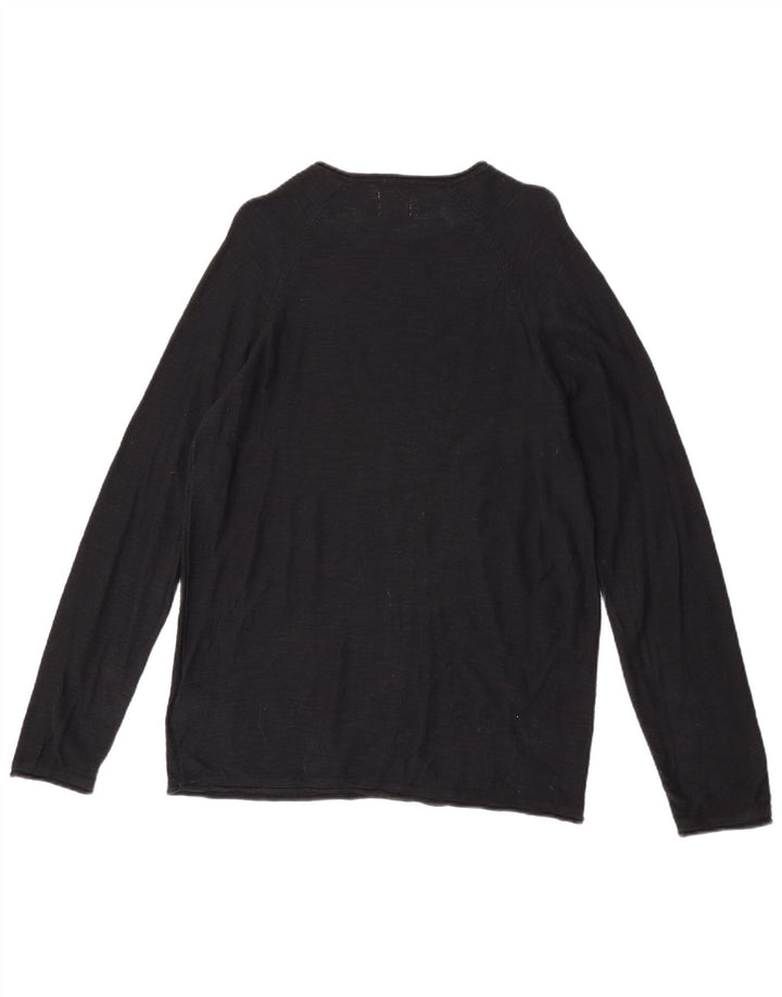 Πουλόβερ Lee Mens Crew Neck Jumper Μικρό μαύρο βαμβακερό