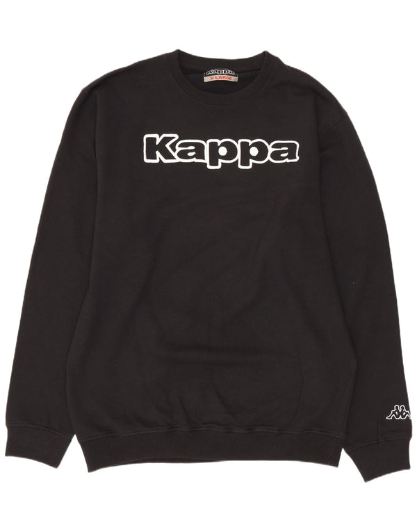 Ανδρικό γραφικό φούτερ Kappa Jumper XL Μαύρο βαμβακερό