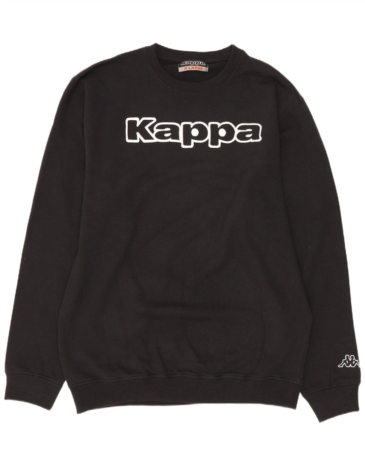 Ανδρικό γραφικό φούτερ Kappa Jumper XL Μαύρο βαμβακερό