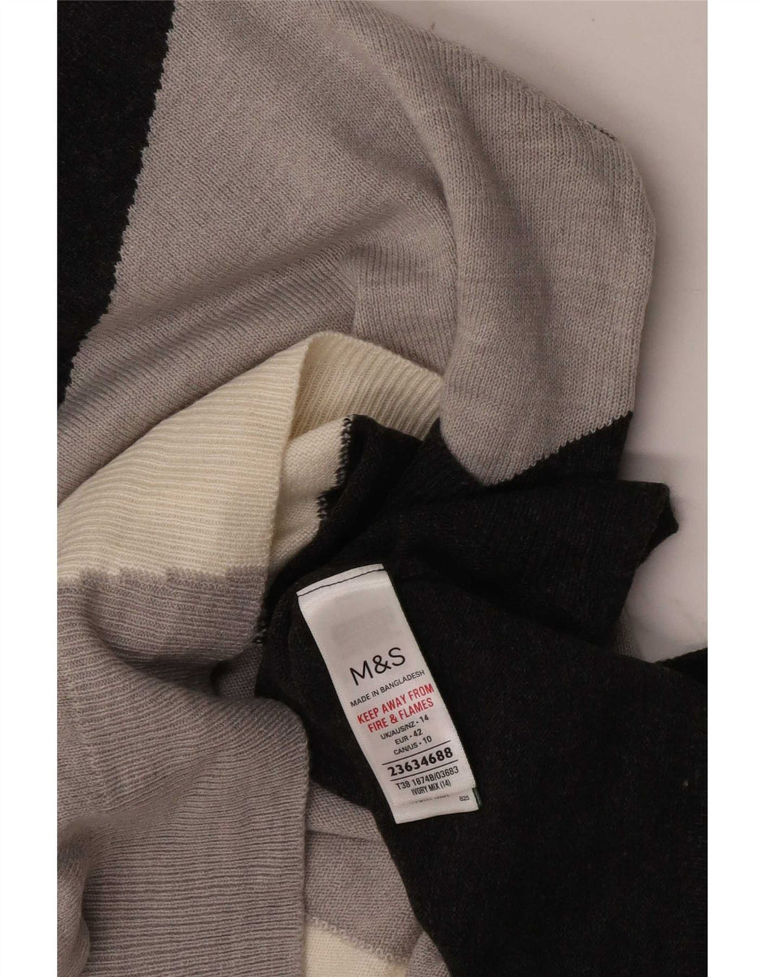 Marks & Spencer Γυναικείο πουλόβερ με λαιμόκοψη UK 14 Μεγάλο πολύχρωμο
