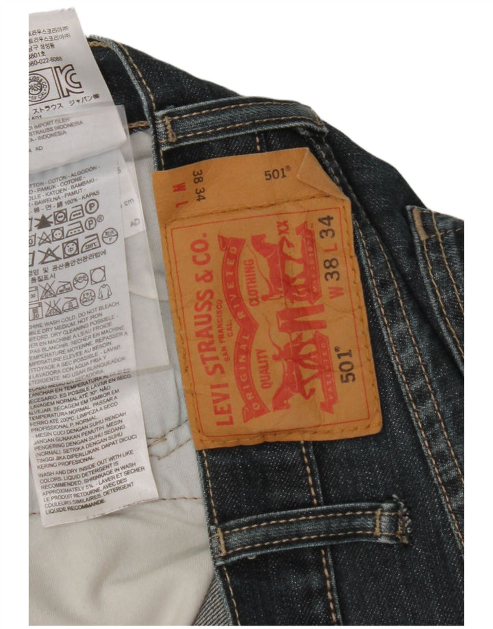 LEVI'S Ανδρικό τζιν 501 ίσιο W38 L34 Μπλε βαμβακερό