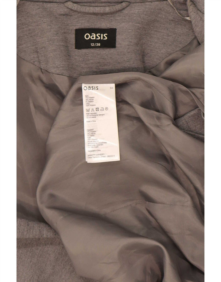 Oasis Γυναικείο Open Blazer Jacket UK 12 Medium Grey Polyester