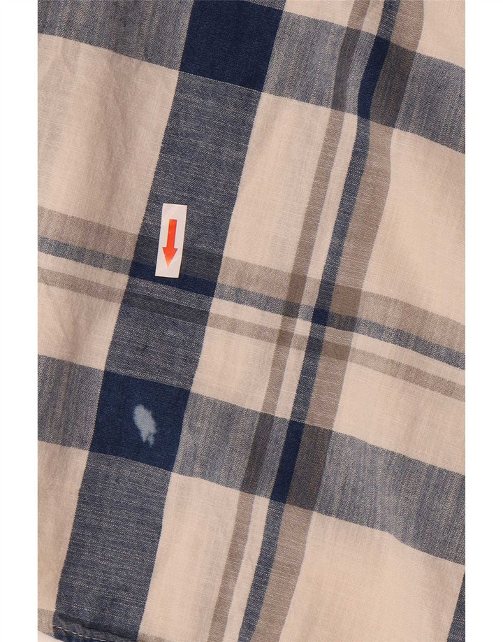 Ανδρικό πουκάμισο Wrangler Large Beige Check Cotton