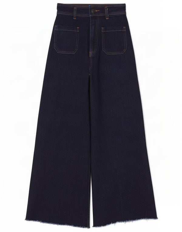Zara γυναικείο τζιν ψηλόμεσο EU 34 2XS W24 L28 Navy Blue Cotton