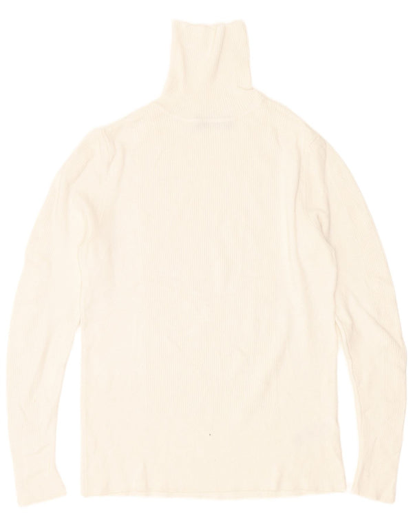 Marks & Spencer Womens Turtle Neck Jumper πουλόβερ UK 14 Medium White