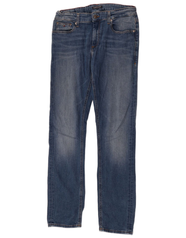 Tommy Hilfiger Boys Slim Jeans 15-16 ετών W30 L32 Μπλε βαμβακερό