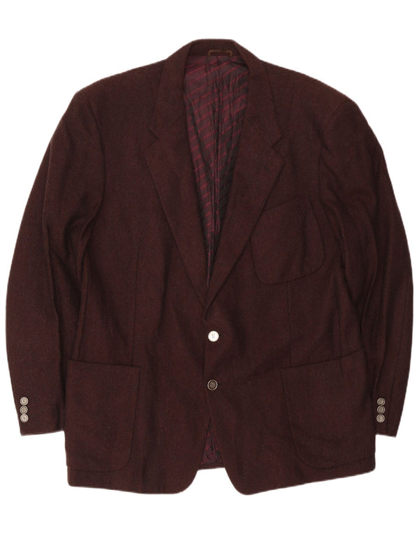 Cerruti 1881 Ανδρικό σακάκι με 2 κουμπιά σακάκι UK 40 Large Brown Lambswool