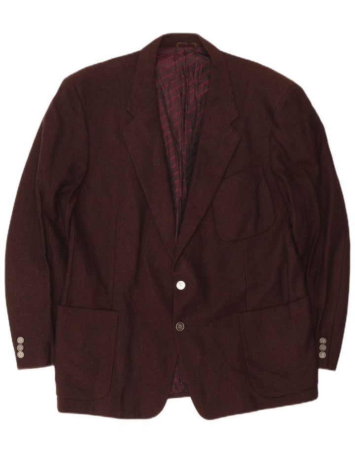 Cerruti 1881 Ανδρικό σακάκι με 2 κουμπιά σακάκι UK 40 Large Brown Lambswool
