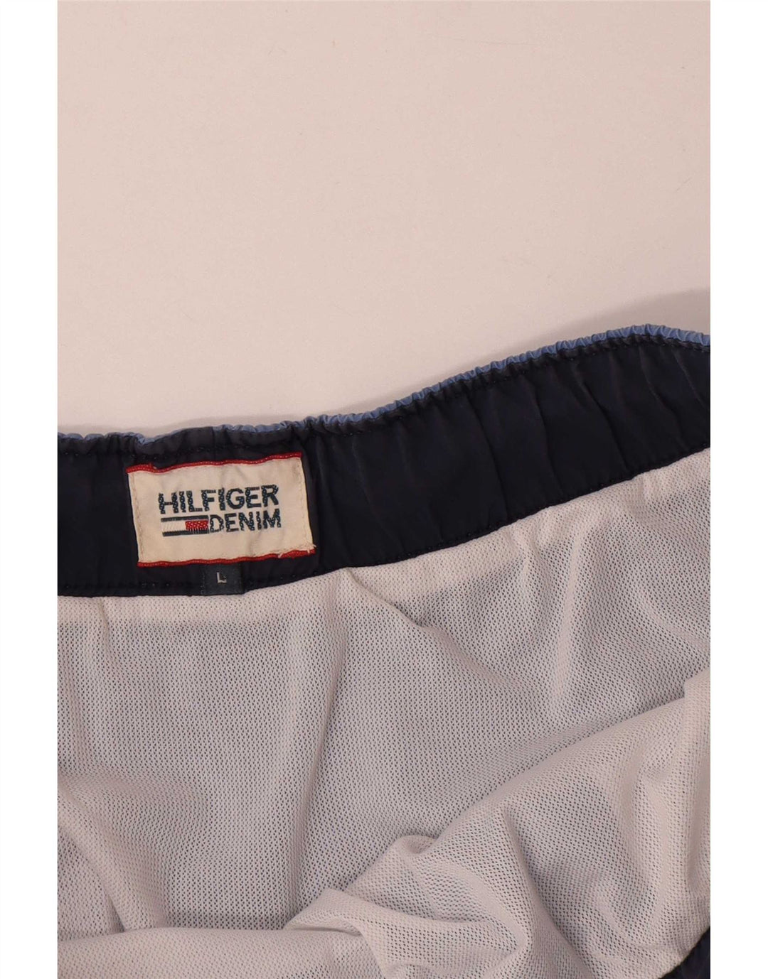Γραφικό ανδρικό σορτς κολύμβησης Tommy Hilfiger μεγάλο μπλε πολυεστέρα