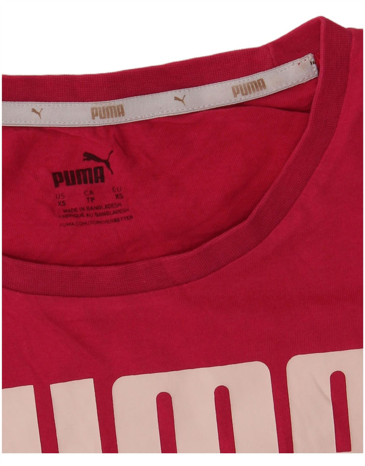 Γυναικείο γραφικό T-Shirt PUMA Top UK 6 XS Pink