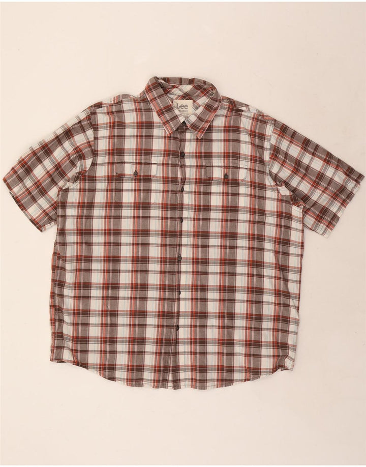 Ανδρικό κοντομάνικο πουκάμισο LEE Dungarees XL Πολύχρωμο βαμβακερό