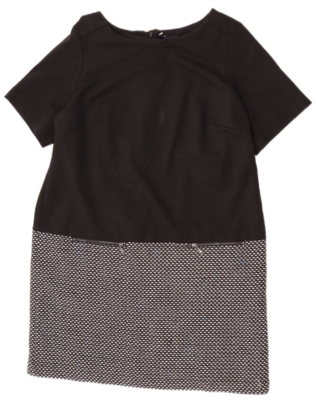 Marks & Spencer Γυναικείο Φόρεμα Shift UK 20 2XL Μαύρο γεωμετρικό βαμβακερό