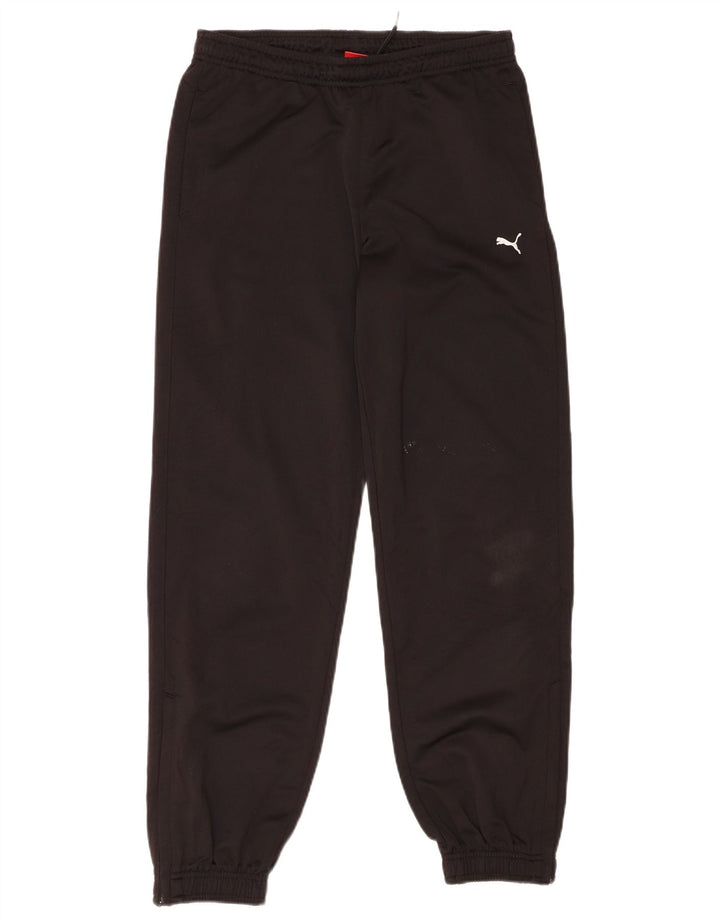 PUMA Boys Graphic Tracksuit Trousers Joggers 13-14 Years  Black Polyester