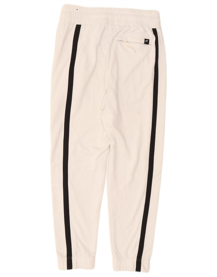 NIKE Womens Tracksuit Trousers Joggers Medium  White Colourblock Polyester