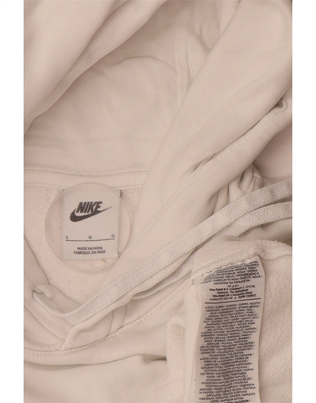 Ανδρικό φούτερ Nike, μεγάλο λευκό βαμβακερό