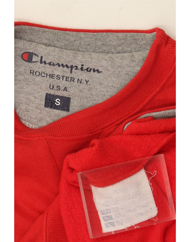 CHAMPION Ανδρικό γραφικό φούτερ Jumper Μικρό κόκκινο βαμβακερό