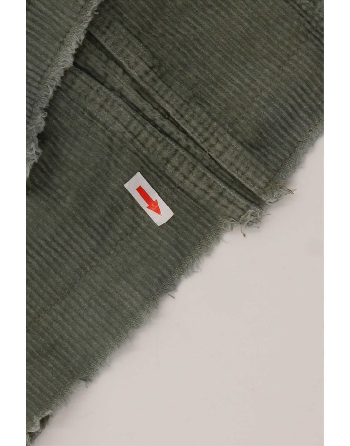 Zara Γυναικείο Κοτλέ Μπουφάν UK 10 Small Khaki Cotton