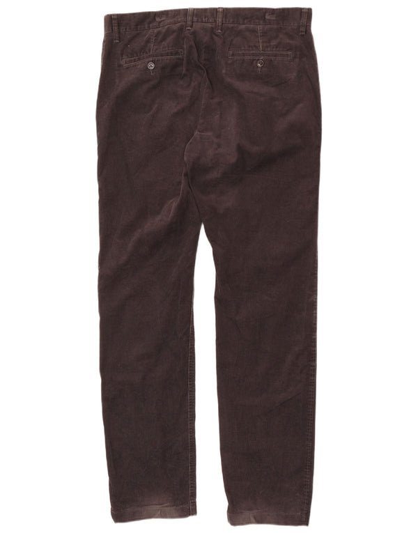 Marks & Spencer Mens Blue Harbour Straight Corduroy Παντελόνι W36 L33 Grey
