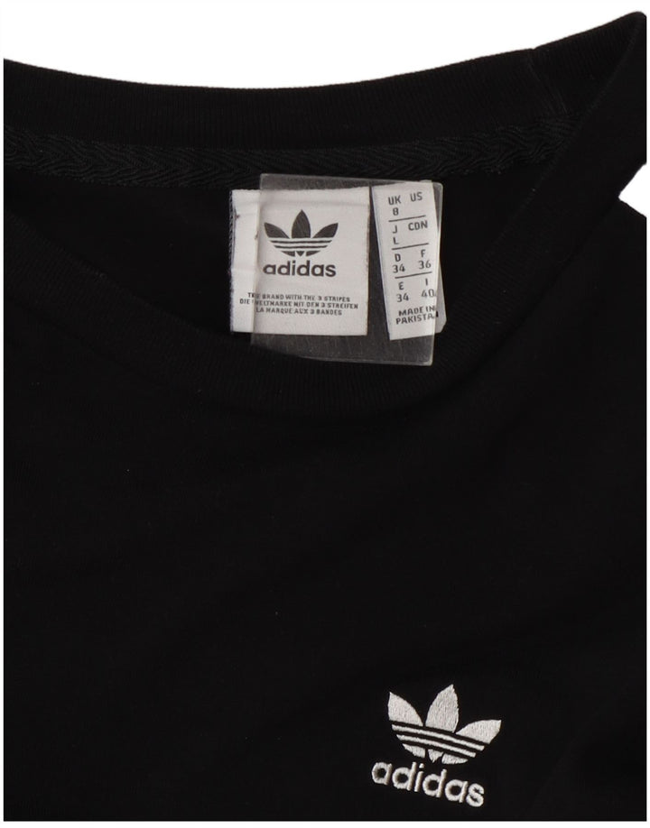 Adidas Γυναικείο τοπ μακρυμάνικο UK 8 Small μαύρο
